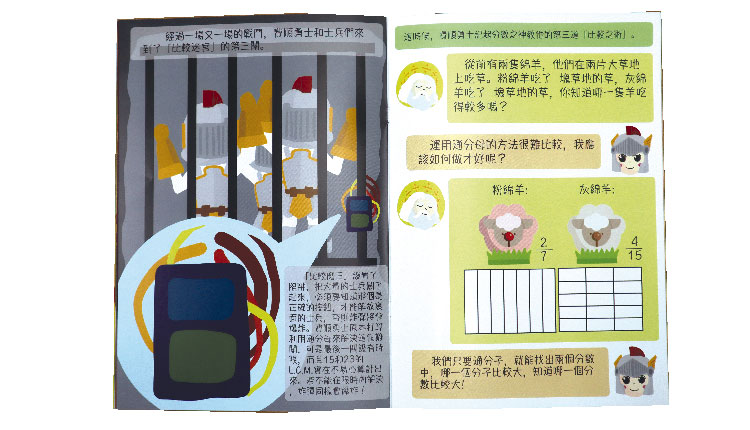 教育传媒：主角费顺取其译音Fraction，当费顺勇士在村落中遇到「比较魔王」，学生就要学会不同的分数比较策略来打败他以去到下一关。