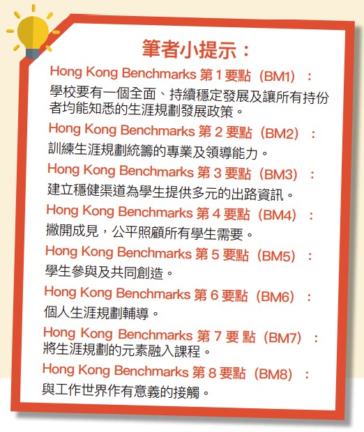 给学校推动生涯规划第9点　　与高等及延续教育院校作有意义的接触