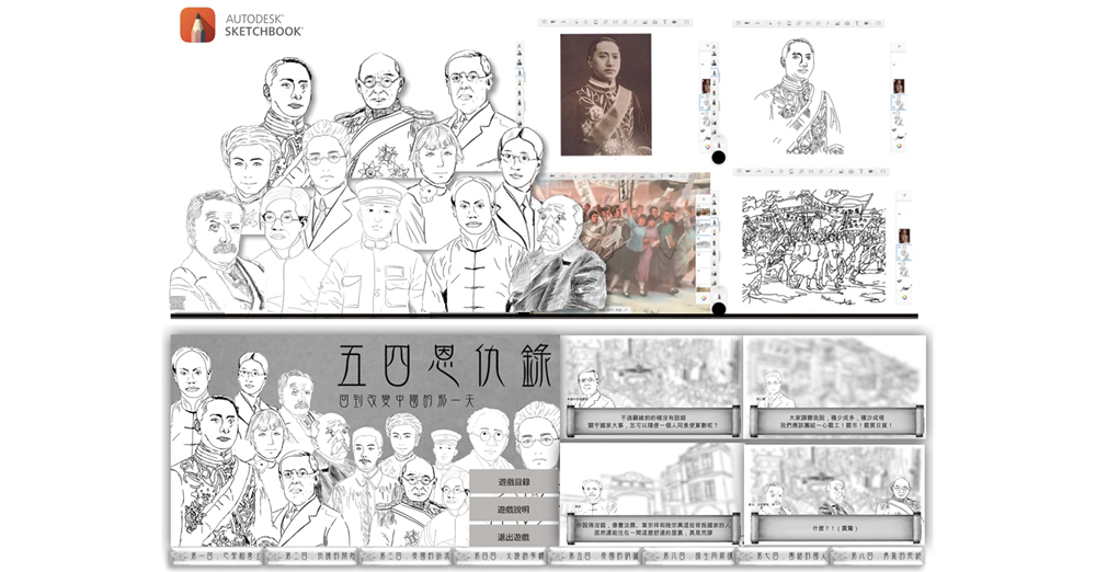 学生运用工具制作 Visual Novel Game 素材